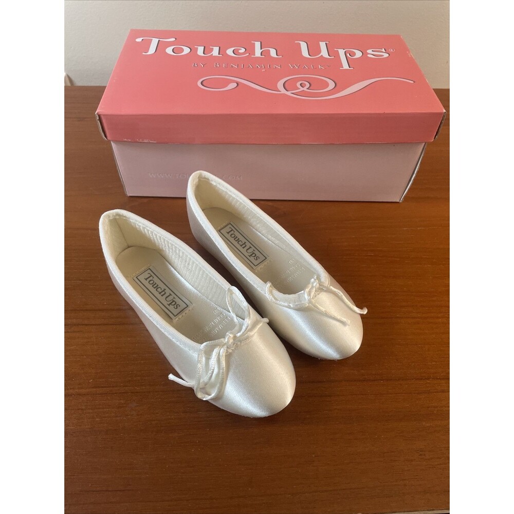 Satin Ballet Shoes Childs Size 9.5 WhiteOR Ivory NEW Slippers Flower Girl